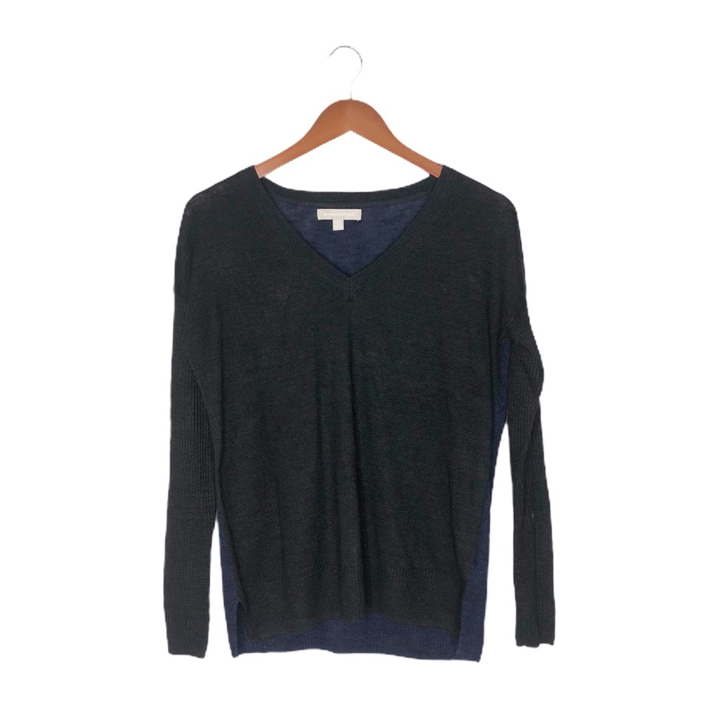 BANANA REPUBLIC Linen and Viscose Two Tone Pullover lightweight Sweater size XS